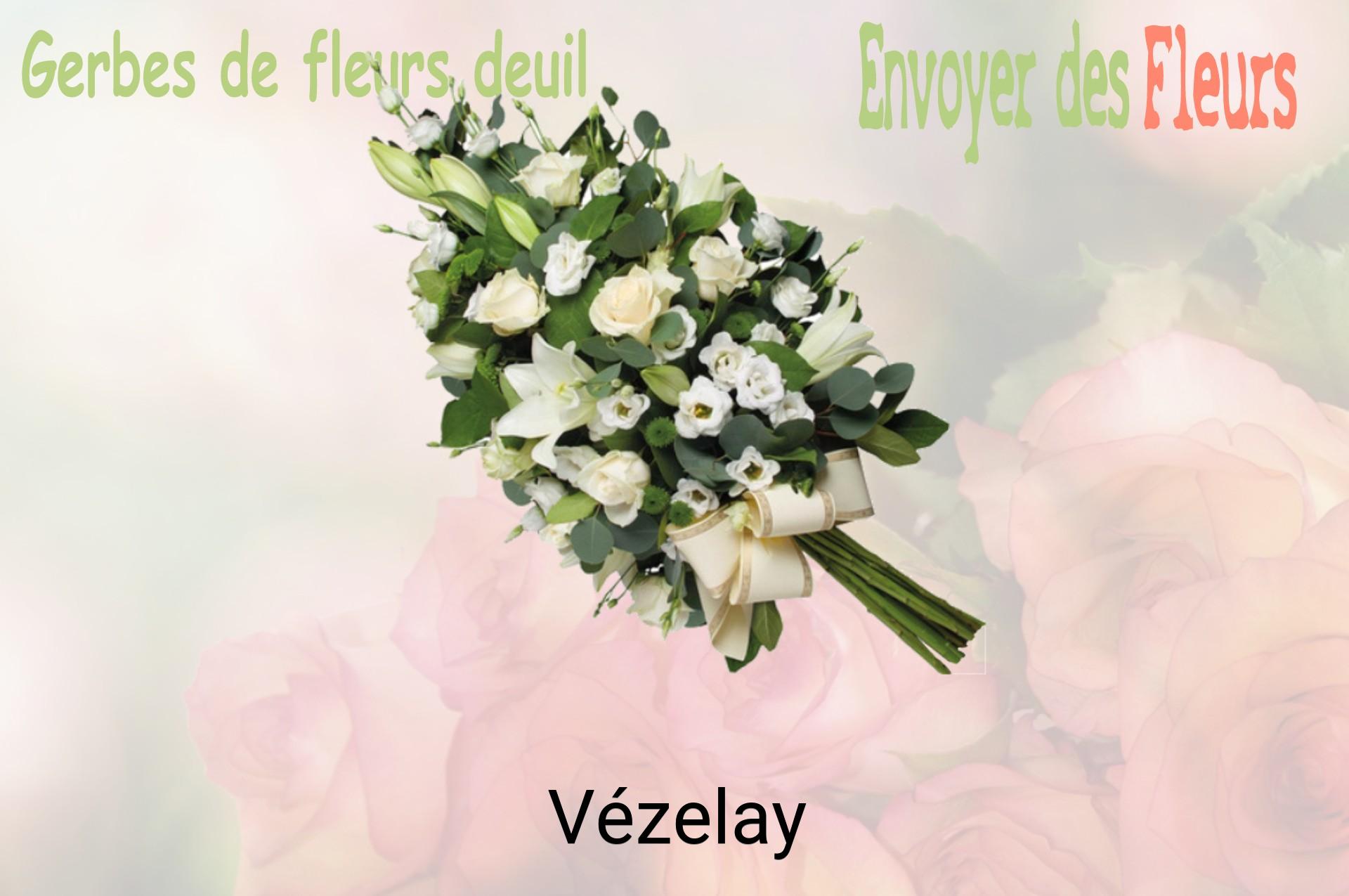 Gerbe de fleurs de deuil livrée à Vézelay